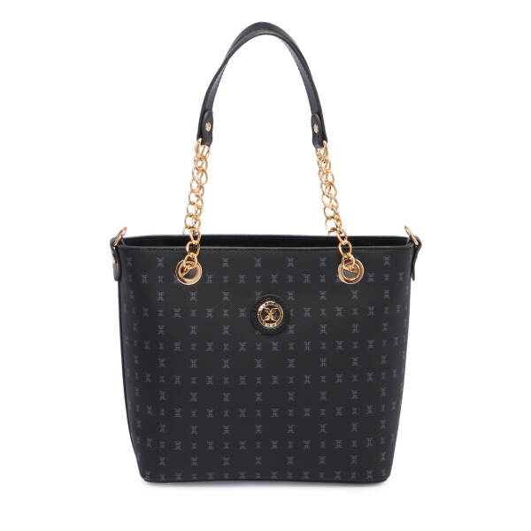 Siyah Print Kadın Omuz Çantası - S1WPR0000801-T0E - 1