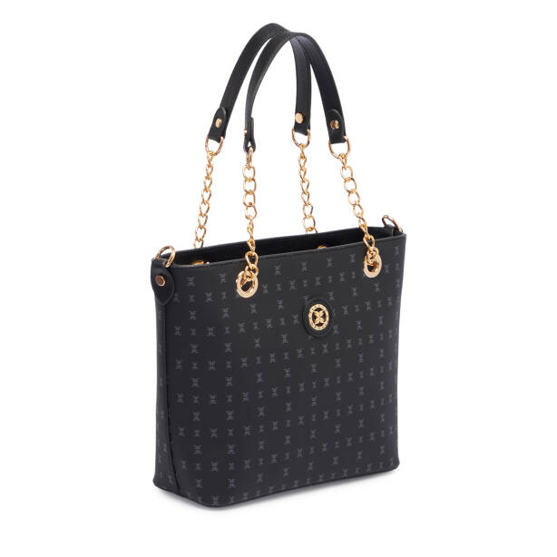 Siyah Print Kadın Omuz Çantası - S1WPR0000801-T0E - Tergan