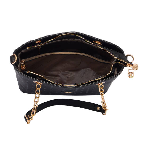 Siyah Print Kadın Omuz Çantası - S1WPR0000801-T0E - 4