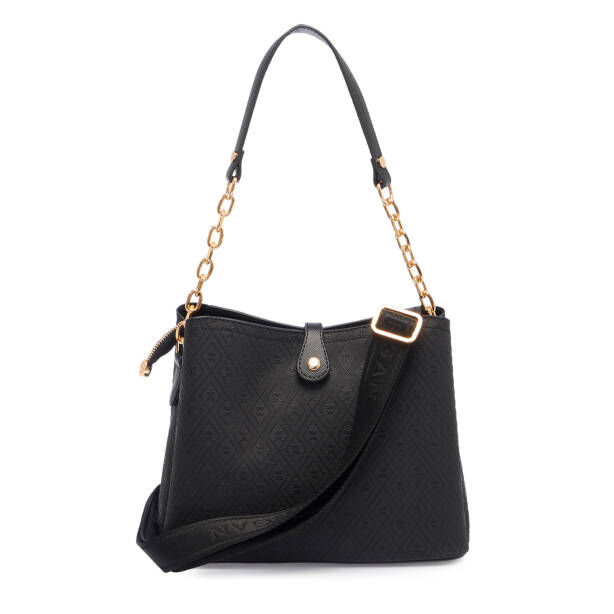 Siyah Print Kadın Omuz Çantası - S1WPR0000802-R0P - Tergan