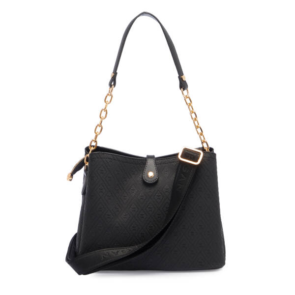 Siyah Print Kadın Omuz Çantası - S1WPR0000802-R0P - 3