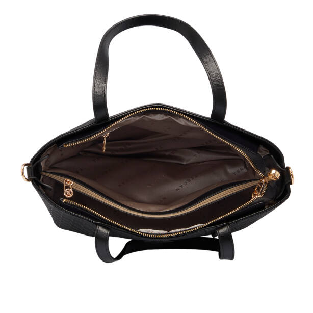 Siyah Print Kadın Omuz Çantası - S1WPR0000804-R0P - 4