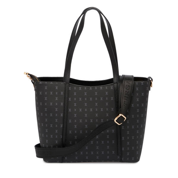 Siyah Print Kadın Omuz Çantası - S1WPR0000804-T0E - 3