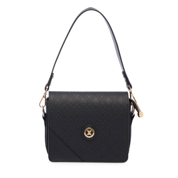 Siyah Print Kadın Omuz Çantası - S1WPR0000807-R0P - Tergan