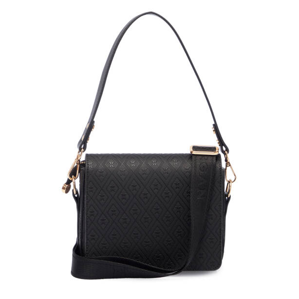 Siyah Print Kadın Omuz Çantası - S1WPR0000807-R0P - Tergan