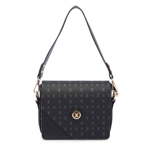 Siyah Print Kadın Omuz Çantası - S1WPR0000807-T0E - Tergan