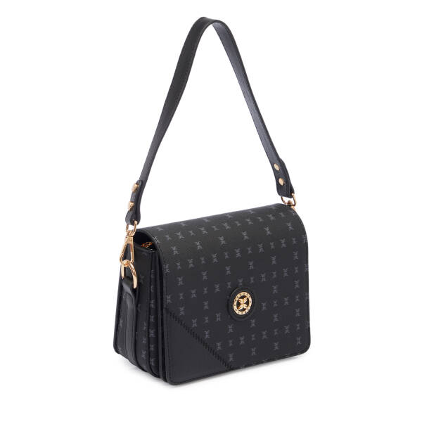 Siyah Print Kadın Omuz Çantası - S1WPR0000807-T0E - 2