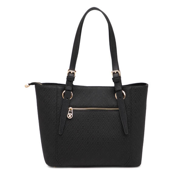 Siyah Print Kadın Omuz Çantası - S1WPR0000809-P1Q - 3