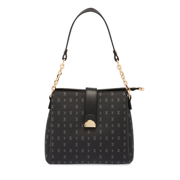 Siyah Print Kadın Omuz Çantası - S25K1PR09178-T0E 