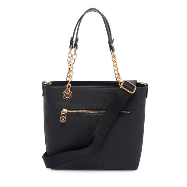 Siyah Print Kadın Omuz Çantası - S25Y1PR09166-P1Q - 3