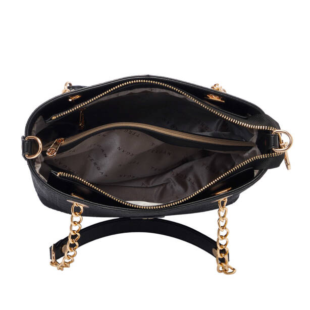 Siyah Print Kadın Omuz Çantası - S25Y1PR09166-P1Q - 4