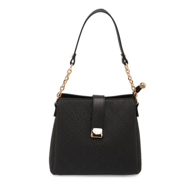 Siyah Print Kadın Omuz Çantası - S26Y1PR09178-P1Q 