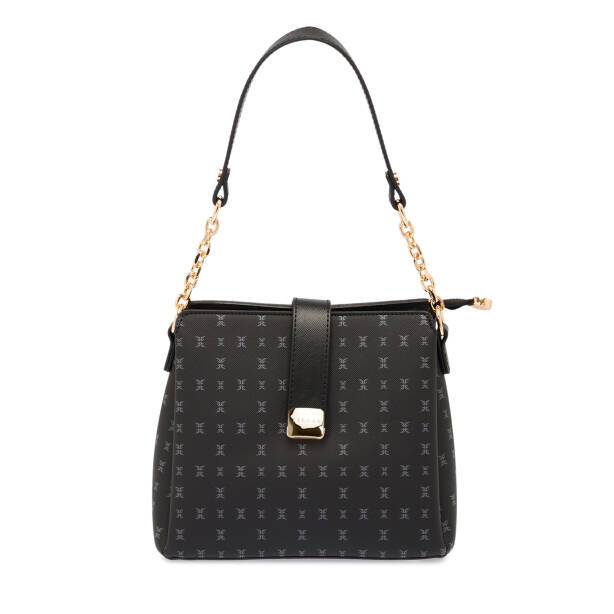 Siyah Print Kadın Omuz Çantası - S26Y1PR09178-T0E 