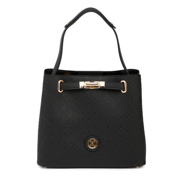 Siyah Print Kadın Omuz Çantası - S26Y1PR09192-P1Q 