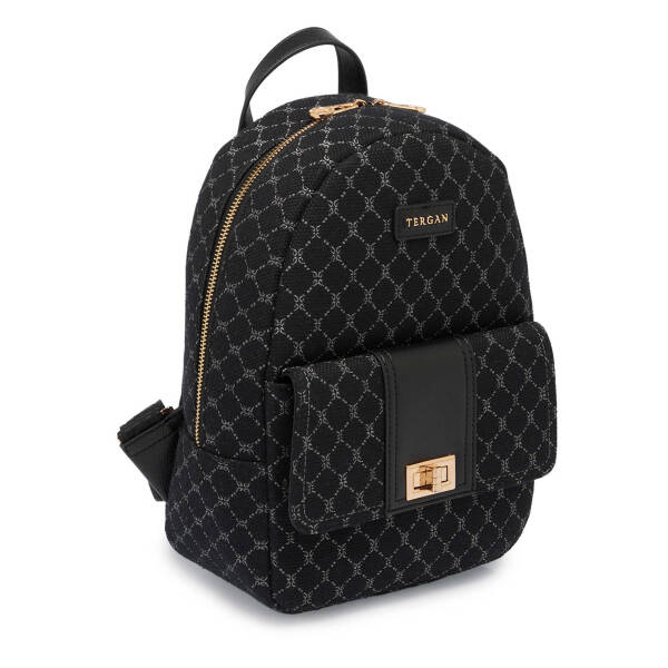 Siyah Print Kadın Sırt Çantası - S1SR00079611-R0P - 2