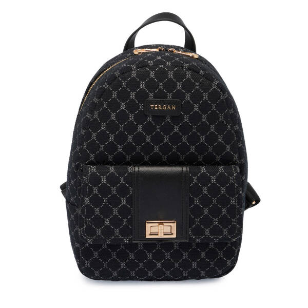 Siyah Print Kadın Sırt Çantası - S1SR00079611-R0P - 1