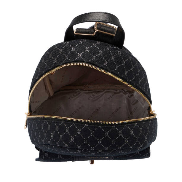 Siyah Print Kadın Sırt Çantası - S1SR00079611-R0P - 4