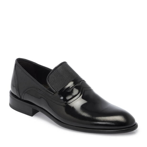 Siyah Rugan Deri Erkek Klasik Ayakkabı - E25S1AY57559-A07 - 1