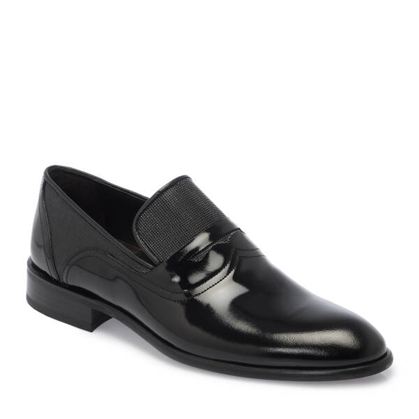 Siyah Rugan Deri Erkek Klasik Ayakkabı - E25S1AY57559-A07 - 1