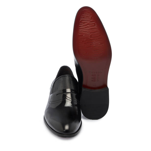 Siyah Rugan Deri Erkek Klasik Ayakkabı - E25S1AY57559-A07 - 4