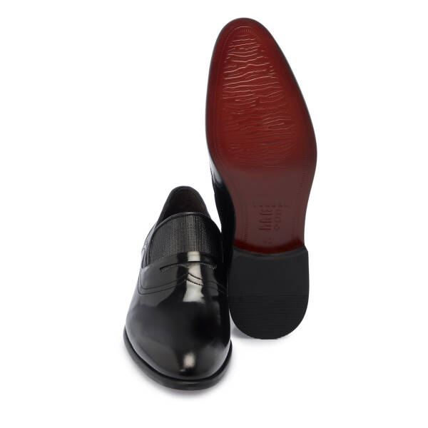 Siyah Rugan Deri Erkek Klasik Ayakkabı - E25S1AY57559-A07 - 4