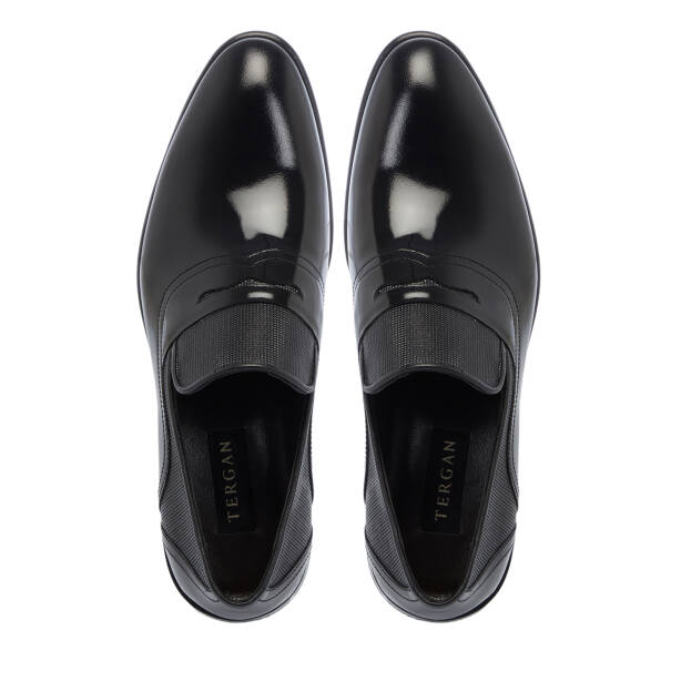 Siyah Rugan Deri Erkek Klasik Ayakkabı - E25S1AY57559-A07 - 5