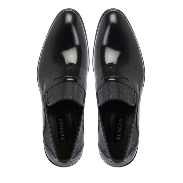 Siyah Rugan Deri Erkek Klasik Ayakkabı - E25S1AY57559-A07 - 5