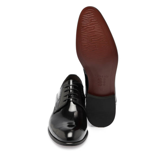 Siyah Rugan Deri Erkek Klasik Ayakkabı - E25S1AY57564-A07 - 4