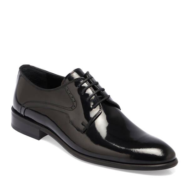 Siyah Rugan Deri Erkek Klasik Ayakkabı - E25S1AY57568-A07 - 1