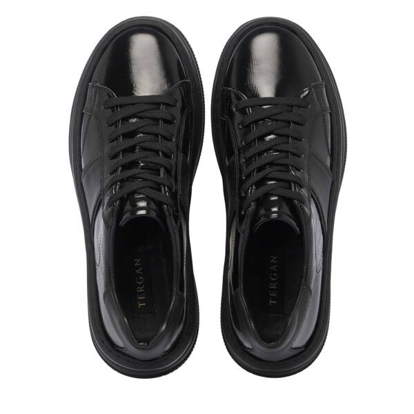 Siyah Hakiki Rugan Deri Erkek Sneaker - E25I1AY57190-A07 - 5