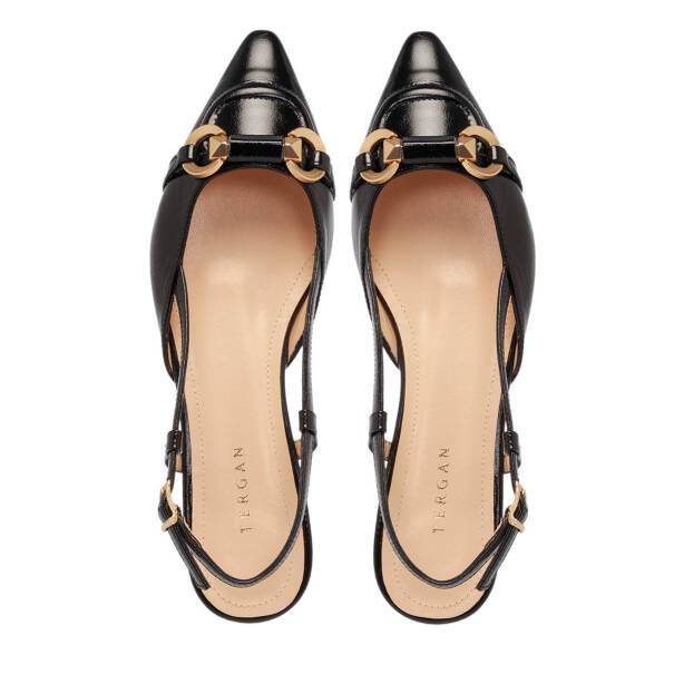 Siyah Hakiki Rugan Deri Kadın Babet - K25Y1AY67808-A07 - 5