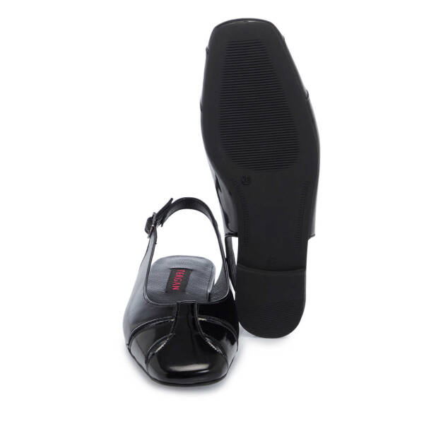 Siyah Hakiki Rugan Deri Kadın Babet - K25Y1AY67911-A07 - 4