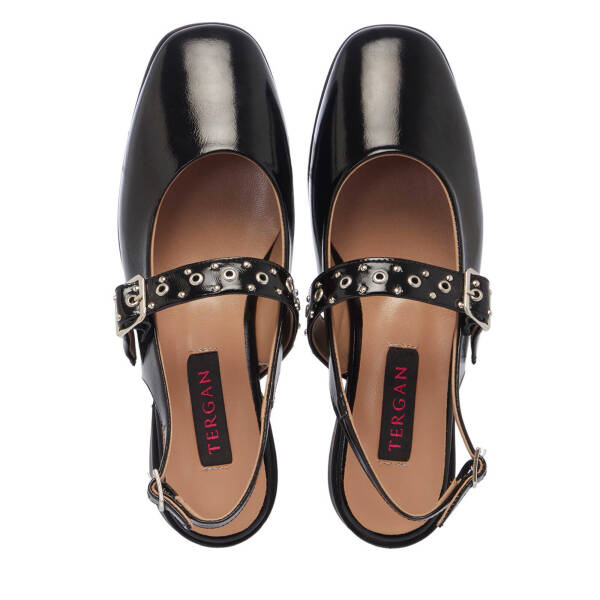 Siyah Rugan Deri Kadın Babet - K25Y1AY68038-A07 - 5