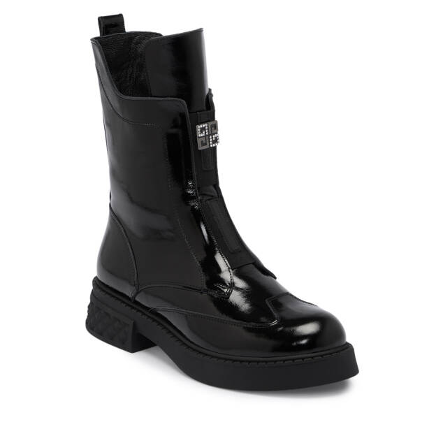 Siyah Rugan Deri Kadın Bot - K25K1BT68157-A07 - 1