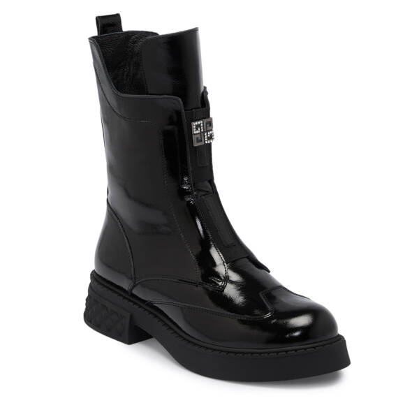 Siyah Rugan Deri Kadın Bot - K25K1BT68157-A07 - 1