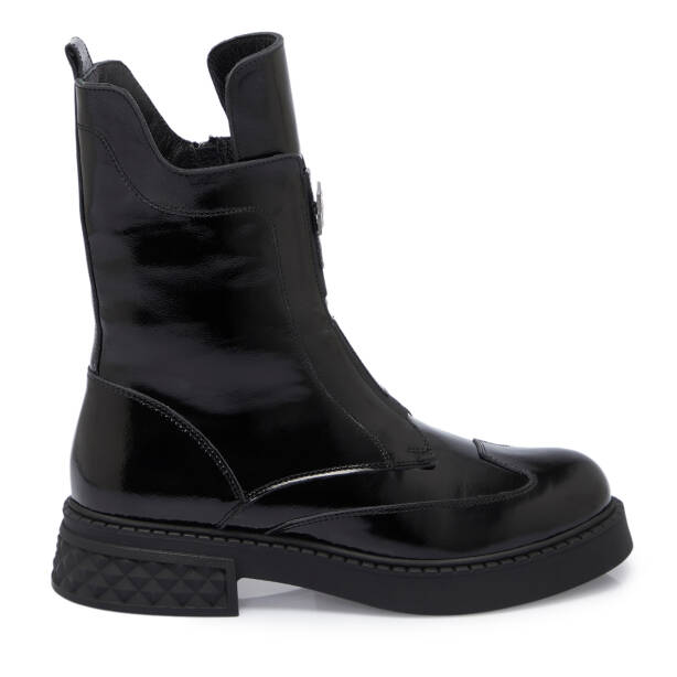 Siyah Rugan Deri Kadın Bot - K25K1BT68157-A07 - 3