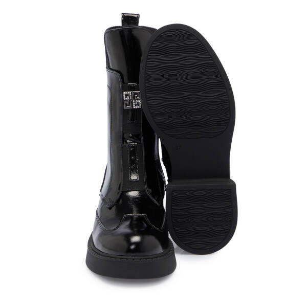 Siyah Rugan Deri Kadın Bot - K25K1BT68157-A07 - 4