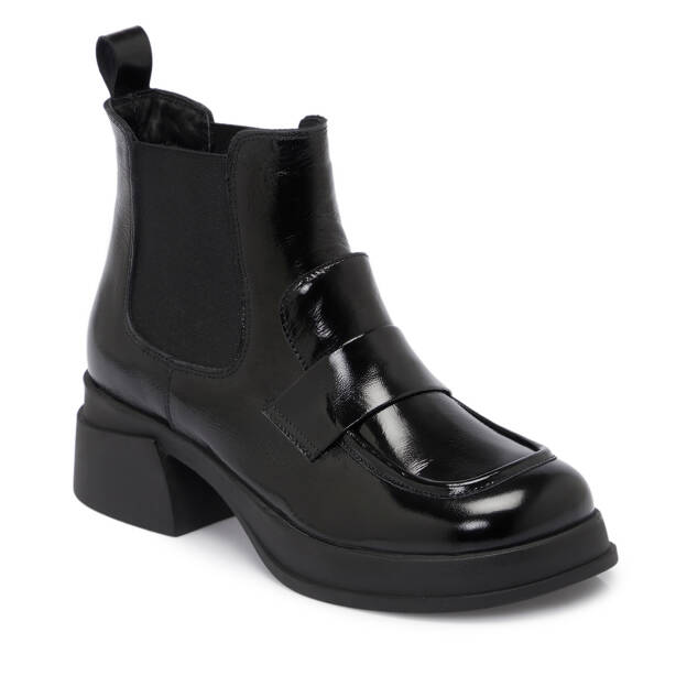 Siyah Rugan Deri Kadın Bot - K25K1BT68293-A07 - 1