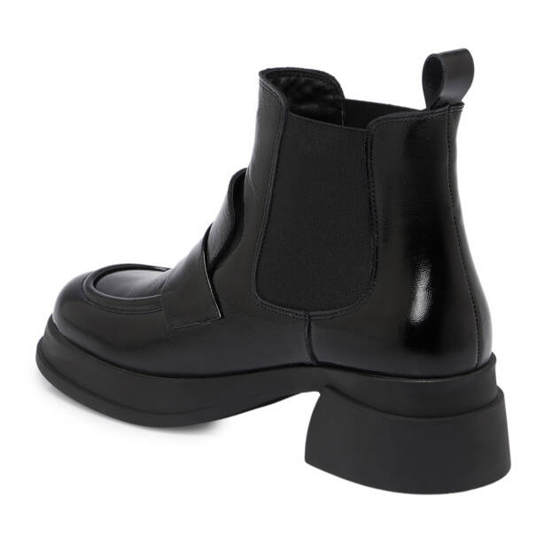 Siyah Rugan Deri Kadın Bot - K25K1BT68293-A07 - 2