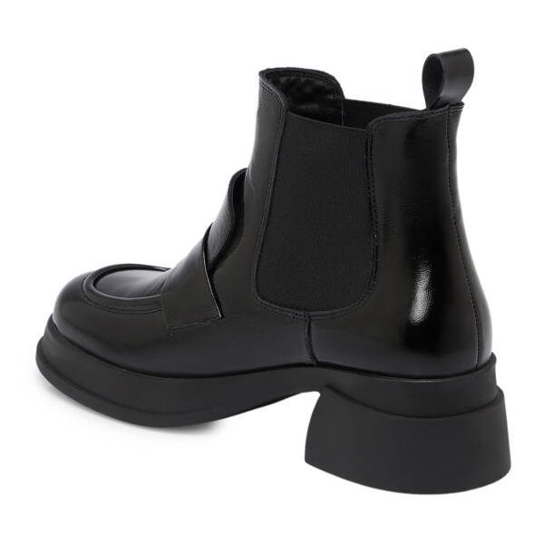 Siyah Rugan Deri Kadın Bot - K25K1BT68293-A07 - 2