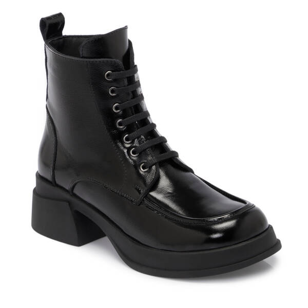 Siyah Rugan Deri Kadın Bot - K25K1BT68294-A07 - 1