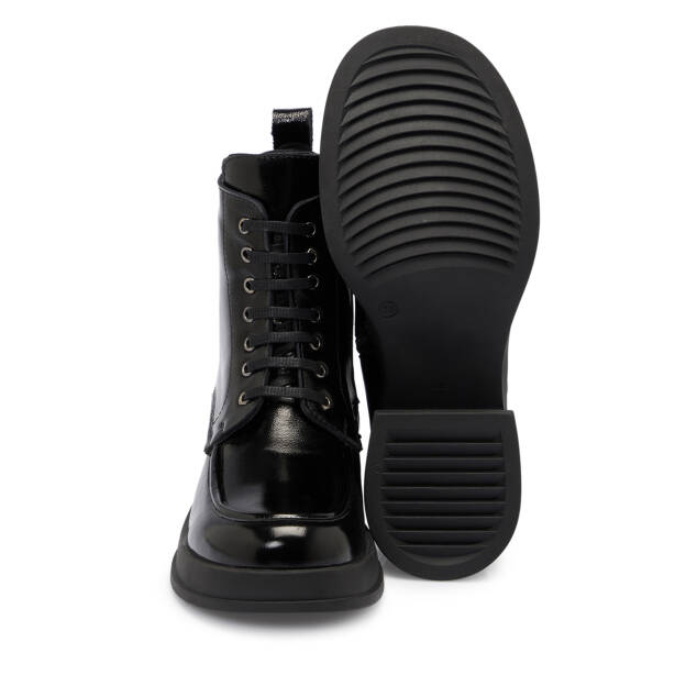 Siyah Rugan Deri Kadın Bot - K25K1BT68294-A07 - 4