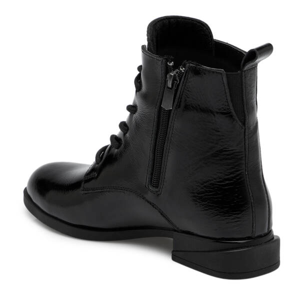 Siyah Rugan Deri Kadın Bot - K25K1BT68519-A07 - 2