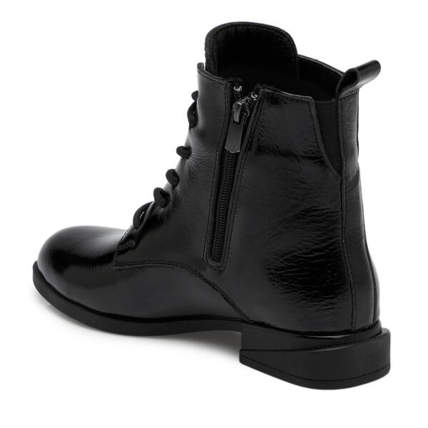 Siyah Rugan Deri Kadın Bot - K25K1BT68519-A07 - 2