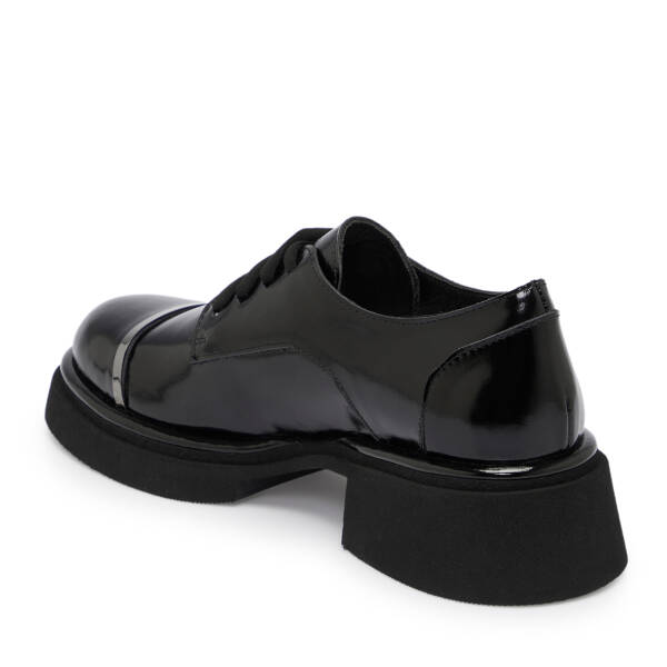 Siyah Rugan Deri Kadın Casual Ayakkabı - K25S1AY68274-A07 - 2