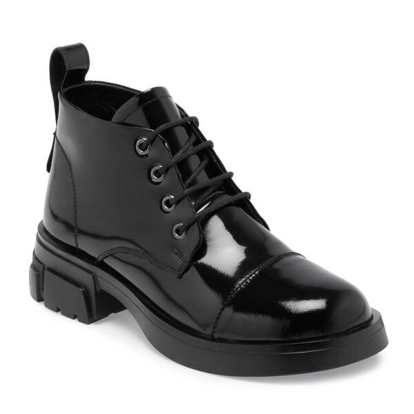 Siyah Rugan Deri Kadın Casual Bot - K24K1BT67634-A07 - 1