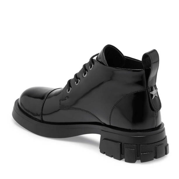 Siyah Rugan Deri Kadın Casual Bot - K24K1BT67634-A07 - 2