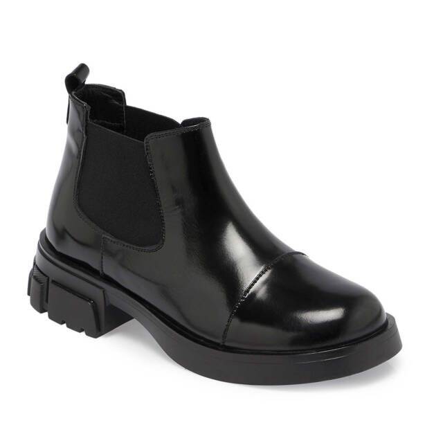 Siyah Rugan Deri Kadın Casual Bot - K24K1BT67635-A07 