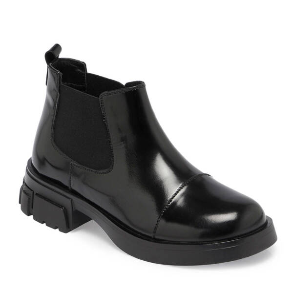 Siyah Rugan Deri Kadın Casual Bot - K24K1BT67635-A07 - 1