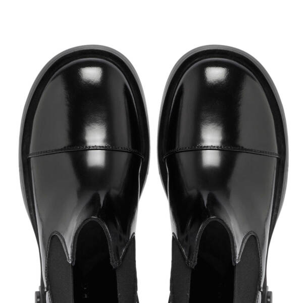 Siyah Rugan Deri Kadın Casual Bot - K24K1BT67635-A07 - 5